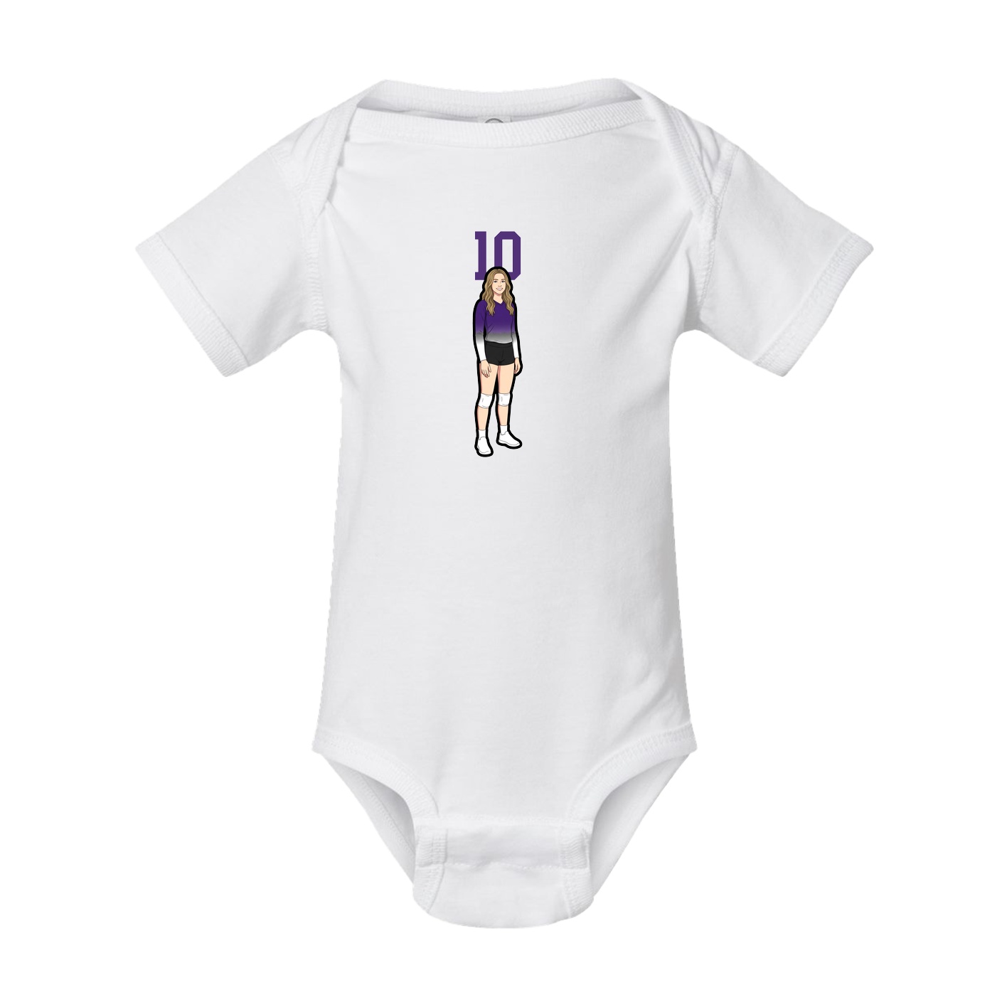 Baby Onesie — Number Top in White