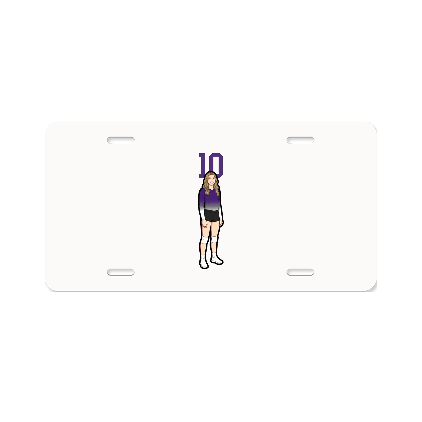 License Plate — Number Top in Classic