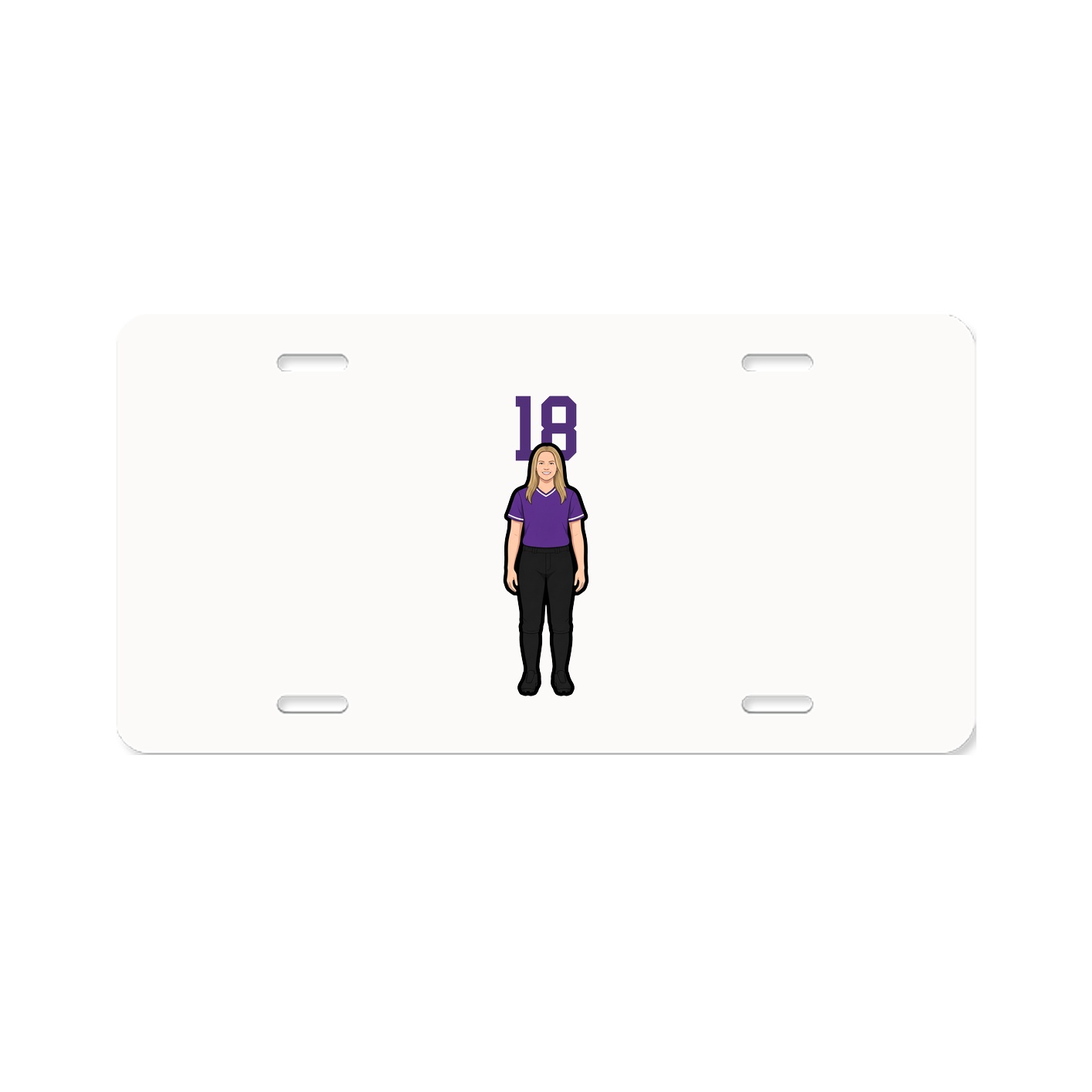 License Plate — Number Top in Classic