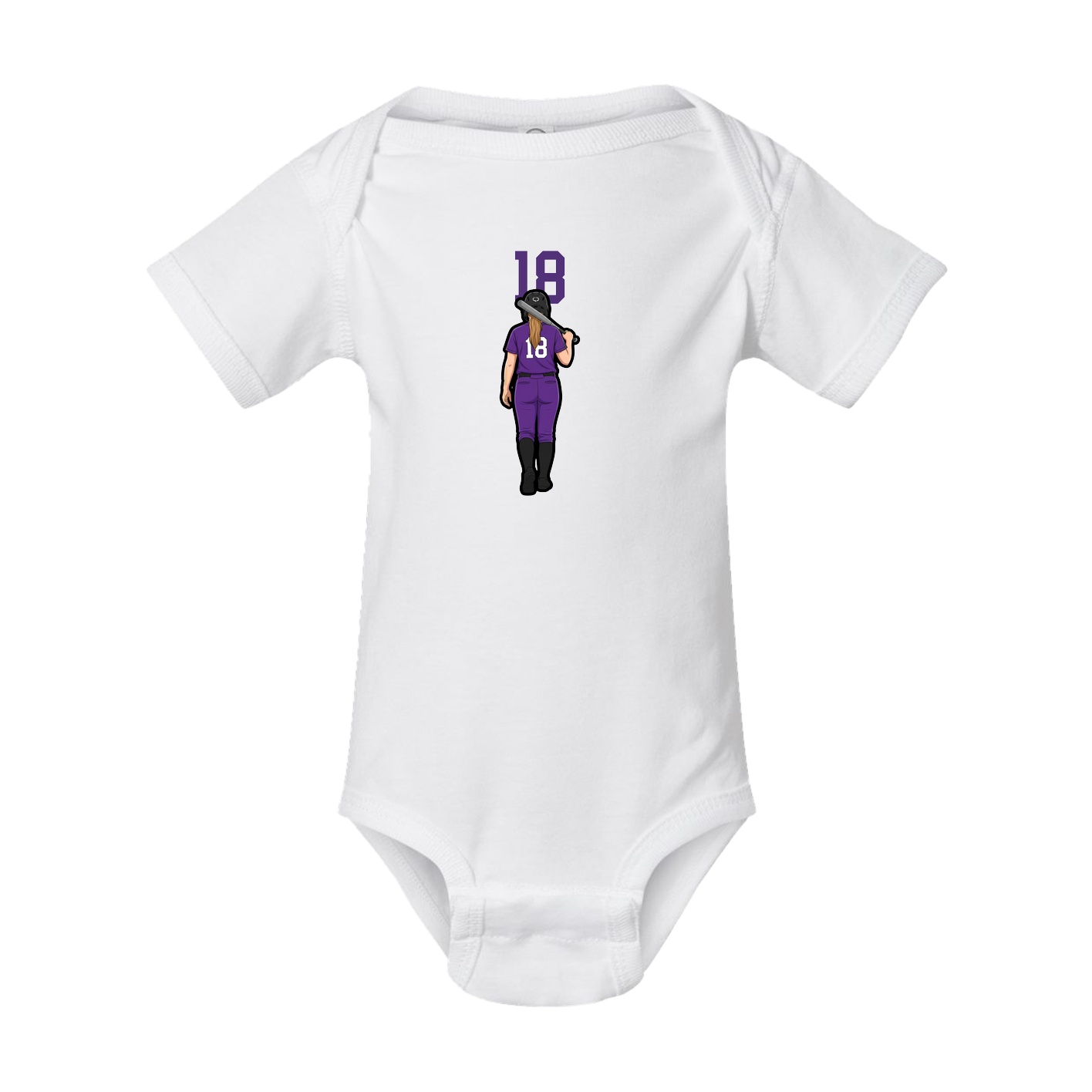 Baby Onesie — Number Top in White