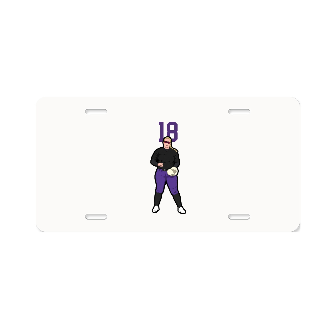 License Plate — Number Top in Classic