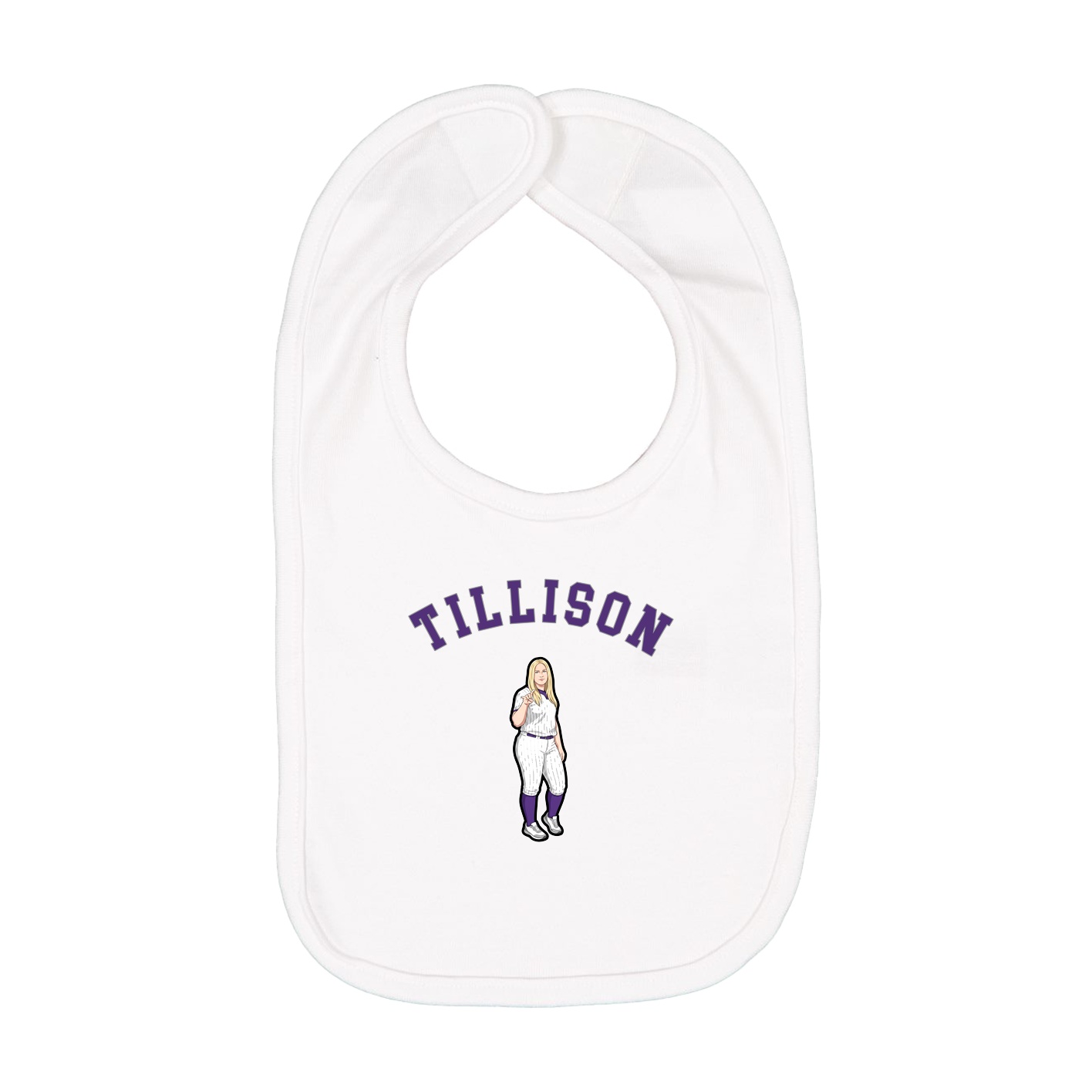 Infant Bib — Shirsey Arch in White