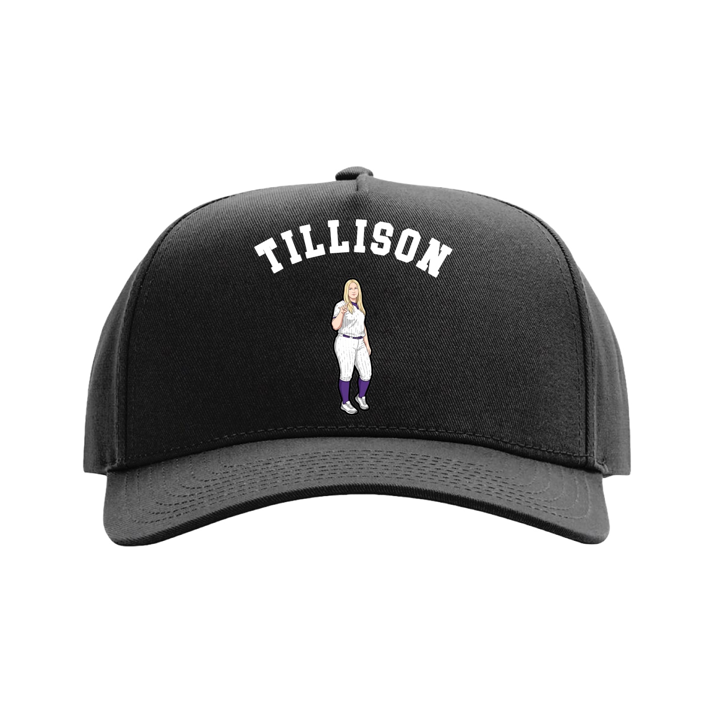 Full Fabric Five-Panel Champ Cap — Shirsey Arch in Black