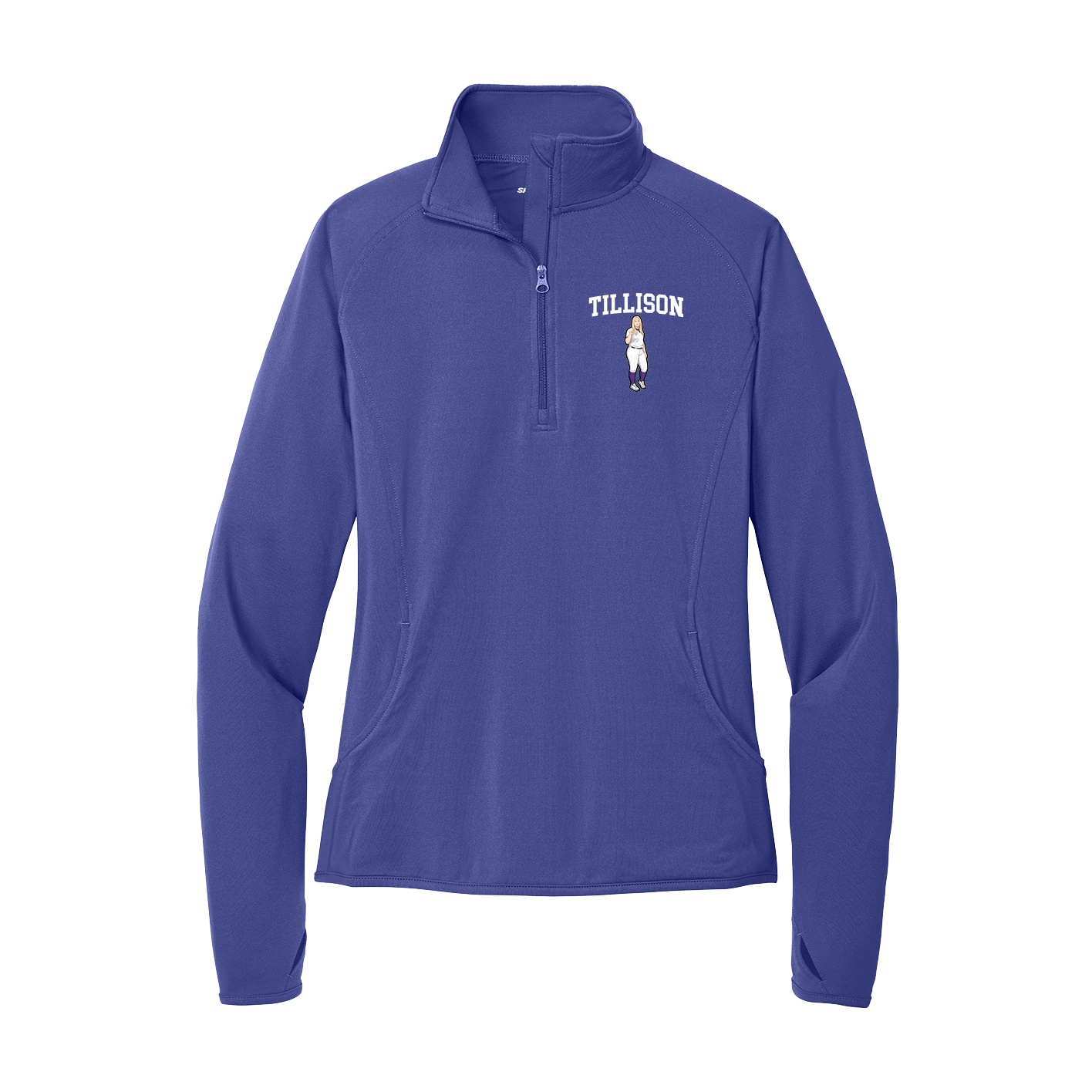 Women's Q-Zip Pullover — Shirsey in Purple