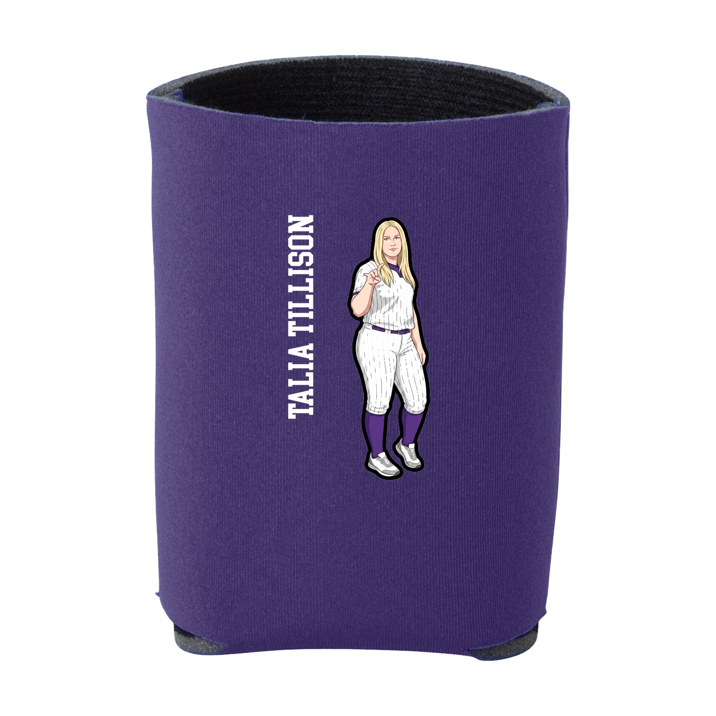 Can Holder — Name Vertical in Purple