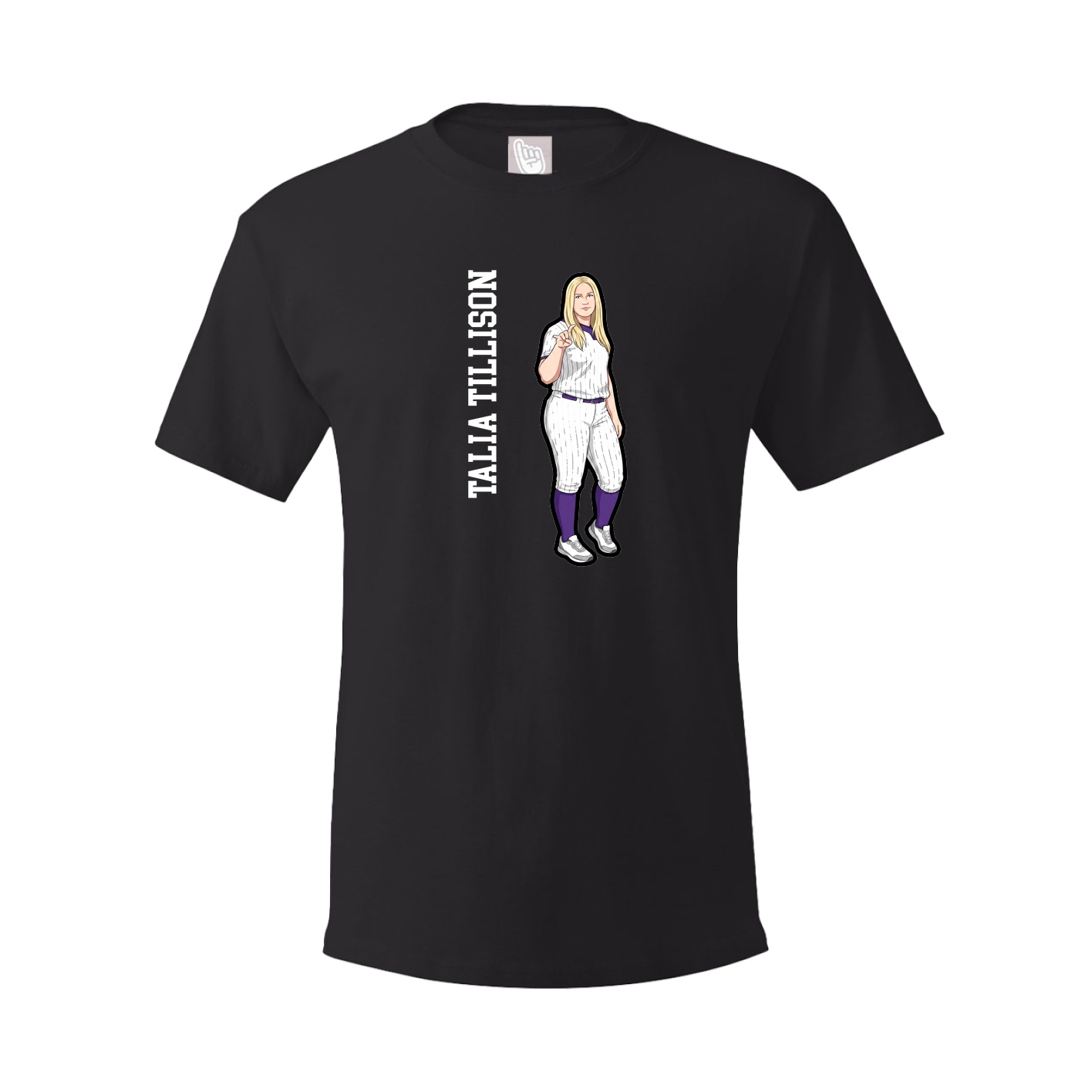 Tee — Name Vertical in Black