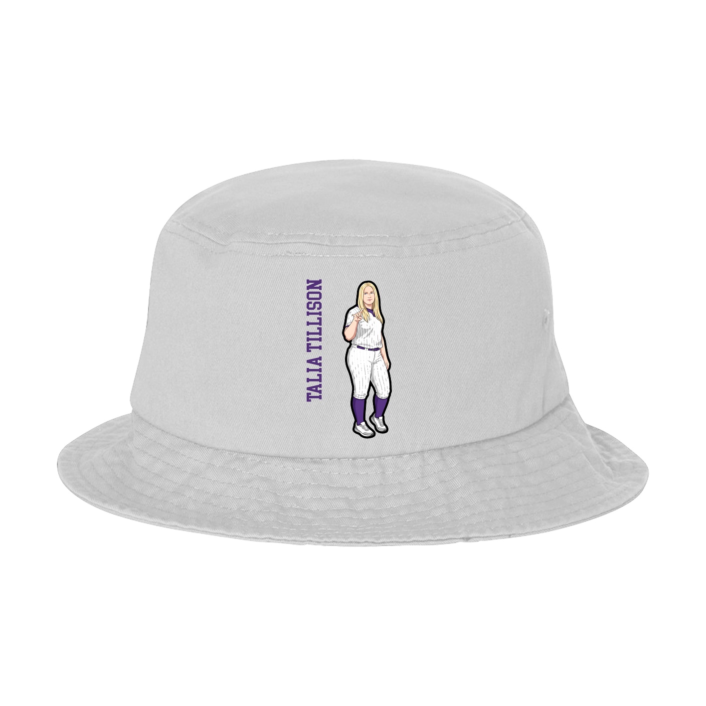 Bucket Cap — Name Vertical in White
