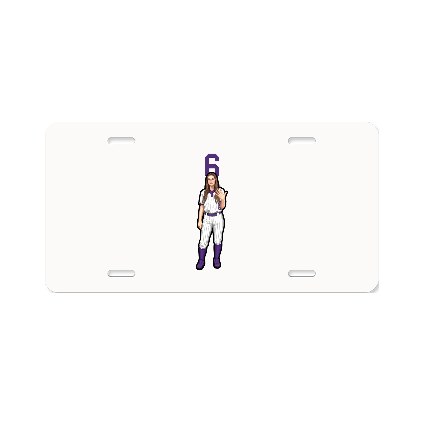 License Plate — Number Top in Classic