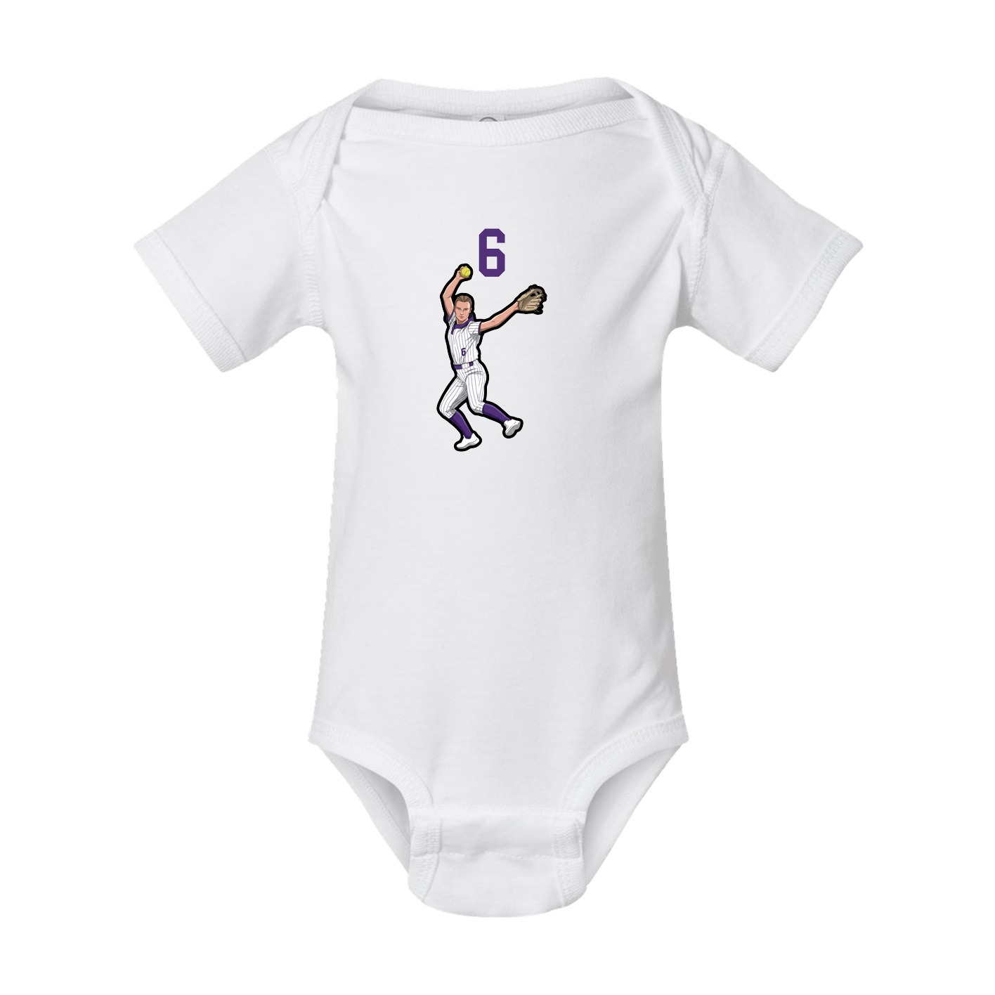 Baby Onesie — Number Top in White