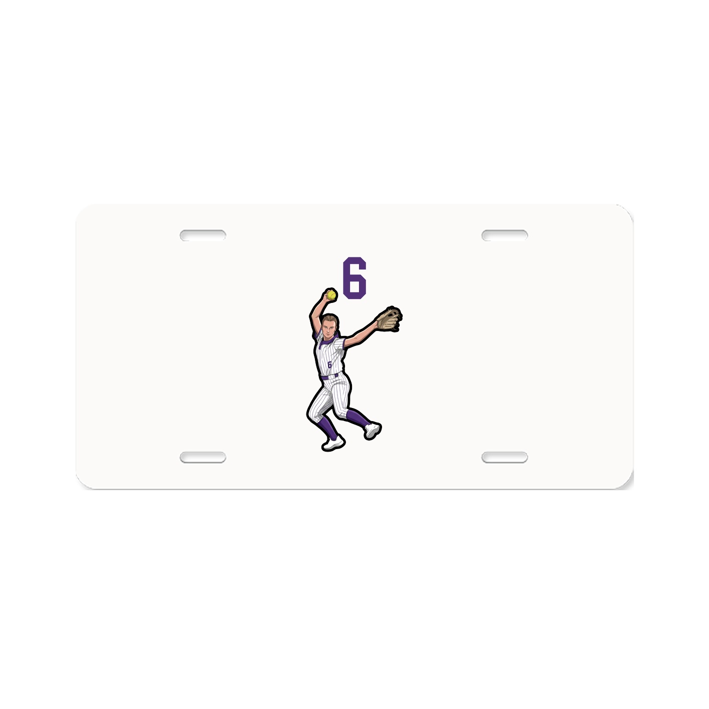License Plate — Number Top in Classic