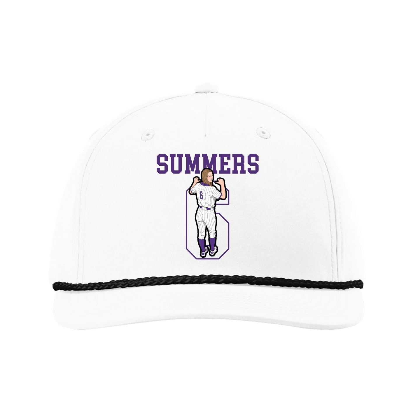 Five-Panel Classic Rope Cap — Shirsey in White
