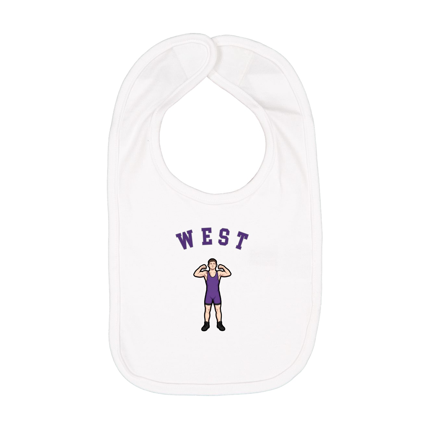 Infant Bib — Shirsey Arch in White
