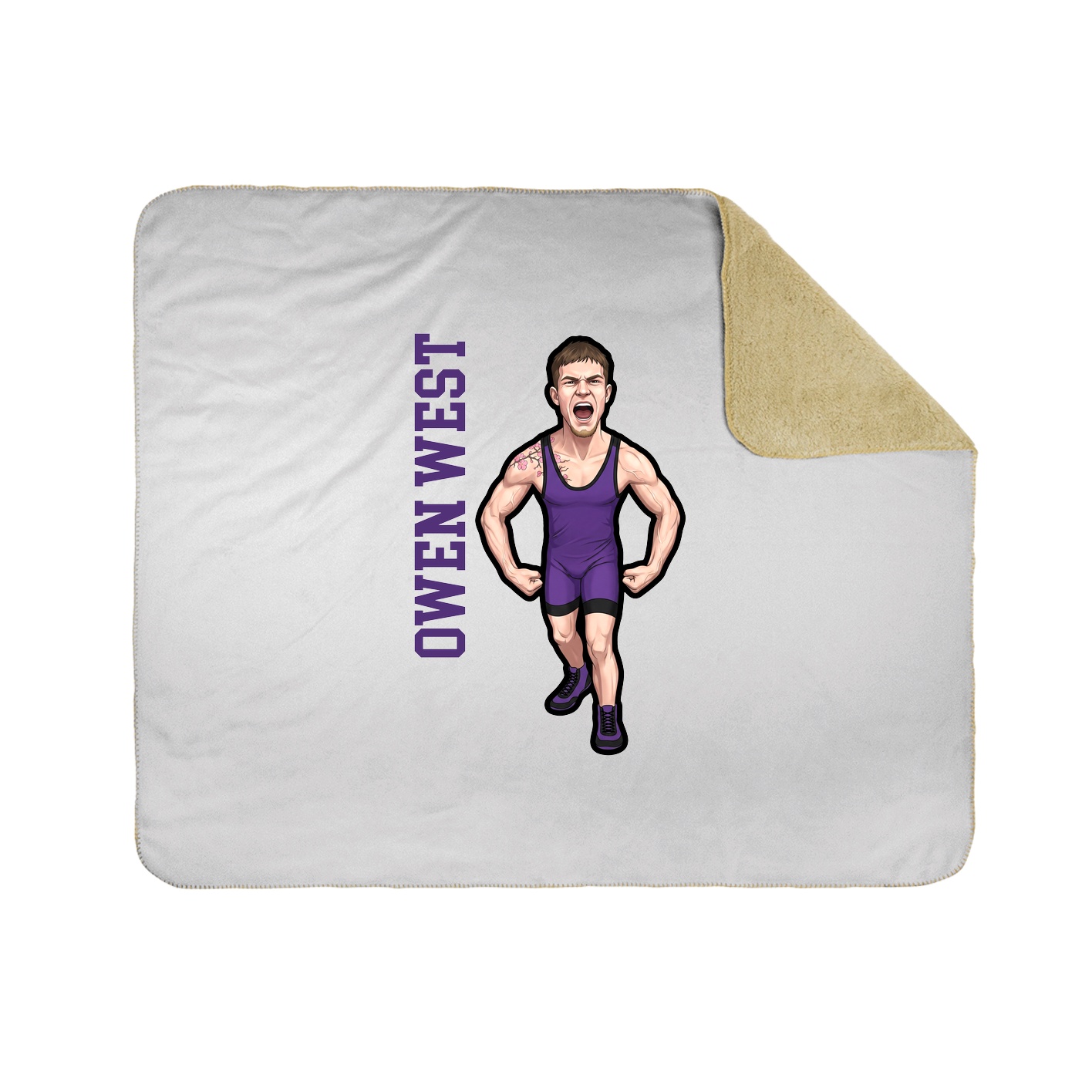50x60 Sherpa Lined Throw Blanket