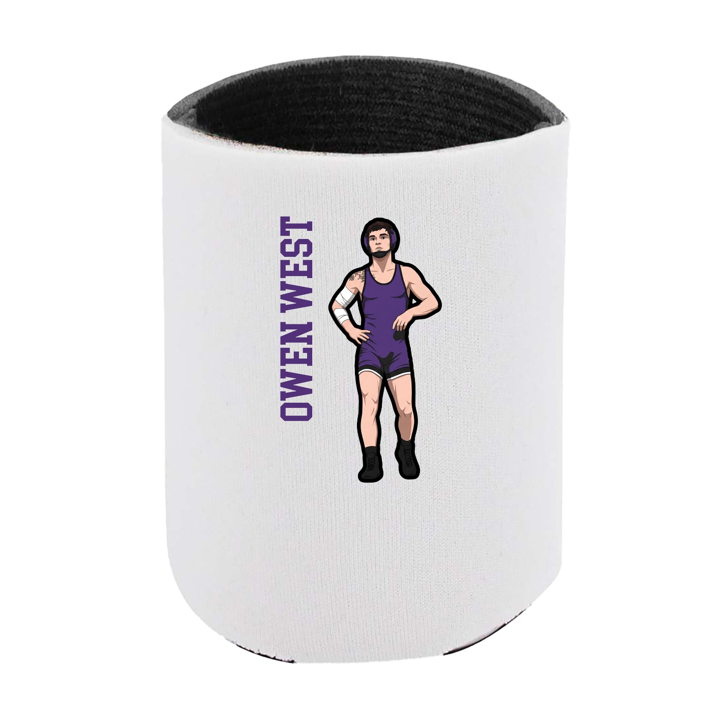 Can Holder — Name Vertical in White