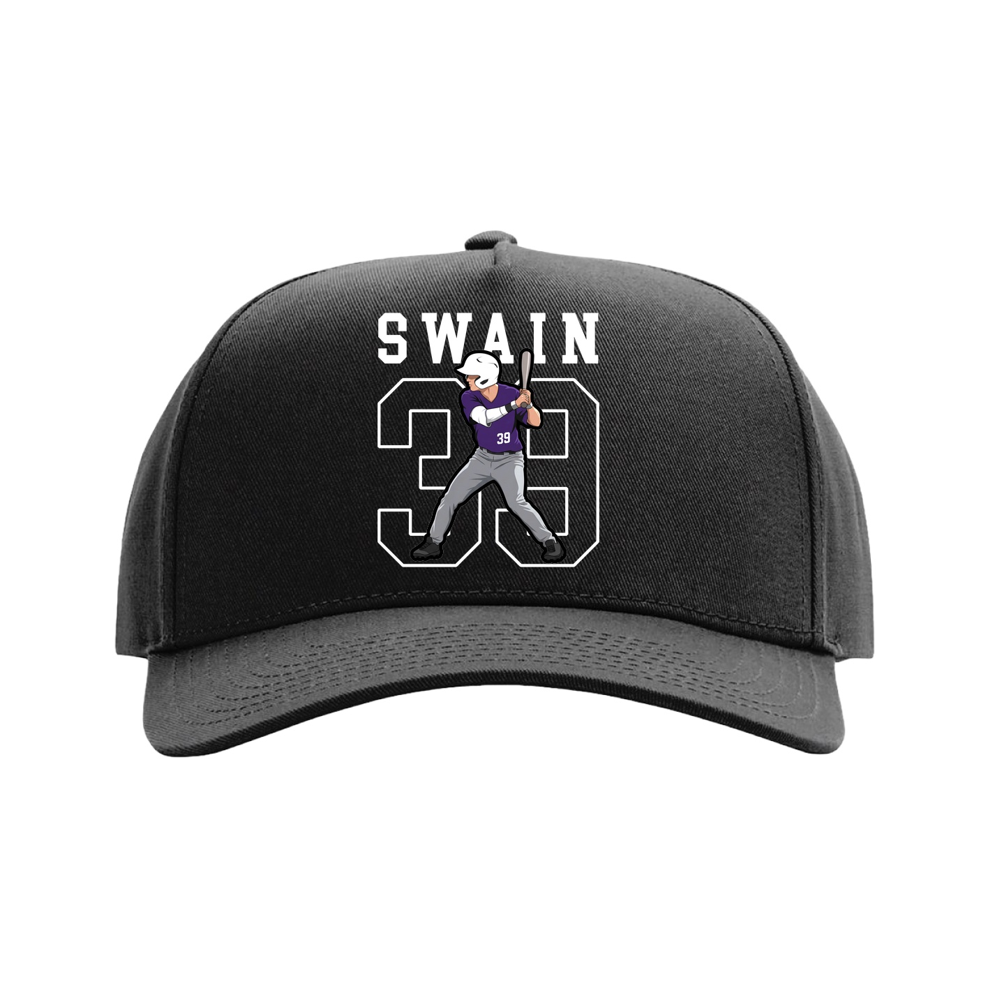 Full Fabric Five-Panel Champ Cap — Shirsey in Black