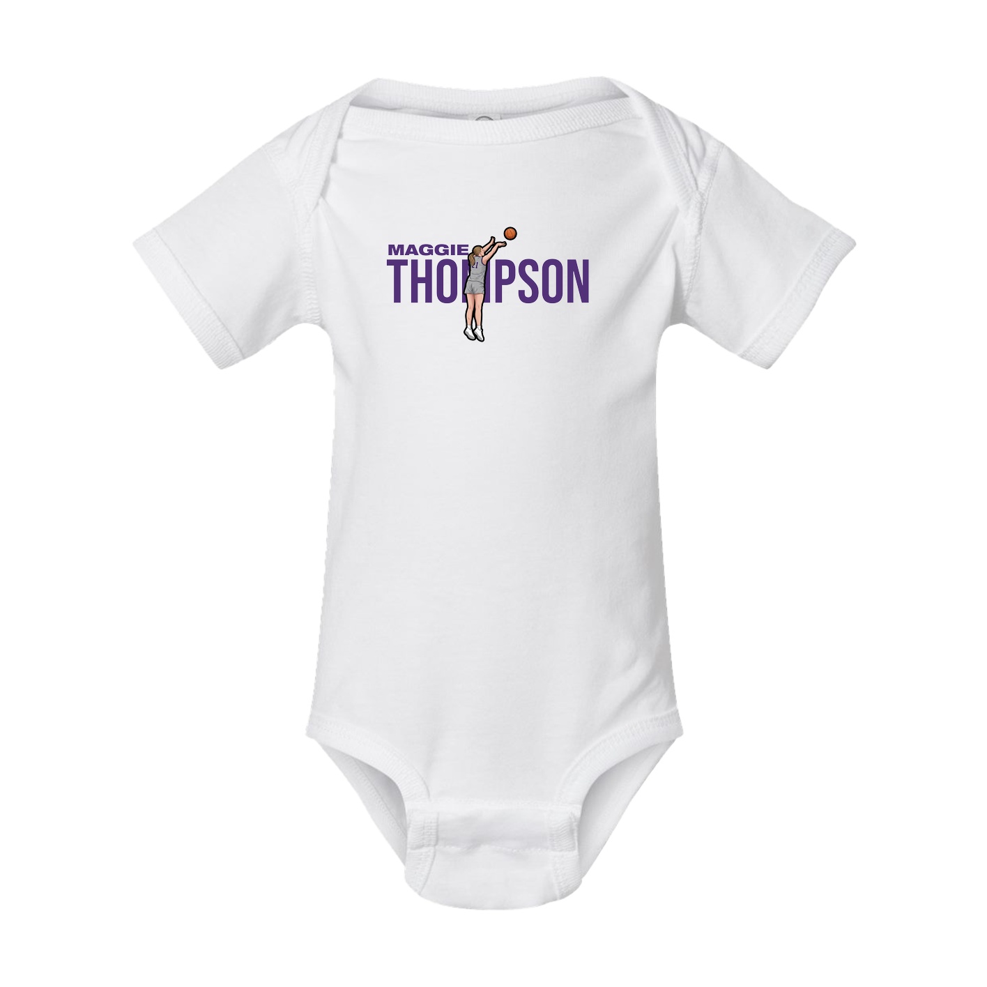 Baby Onesie — Player Name in White
