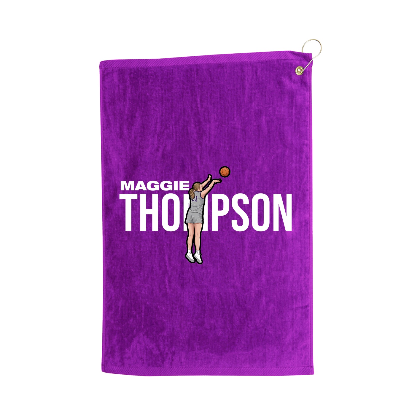 Golf Towel — Player Name in Purple