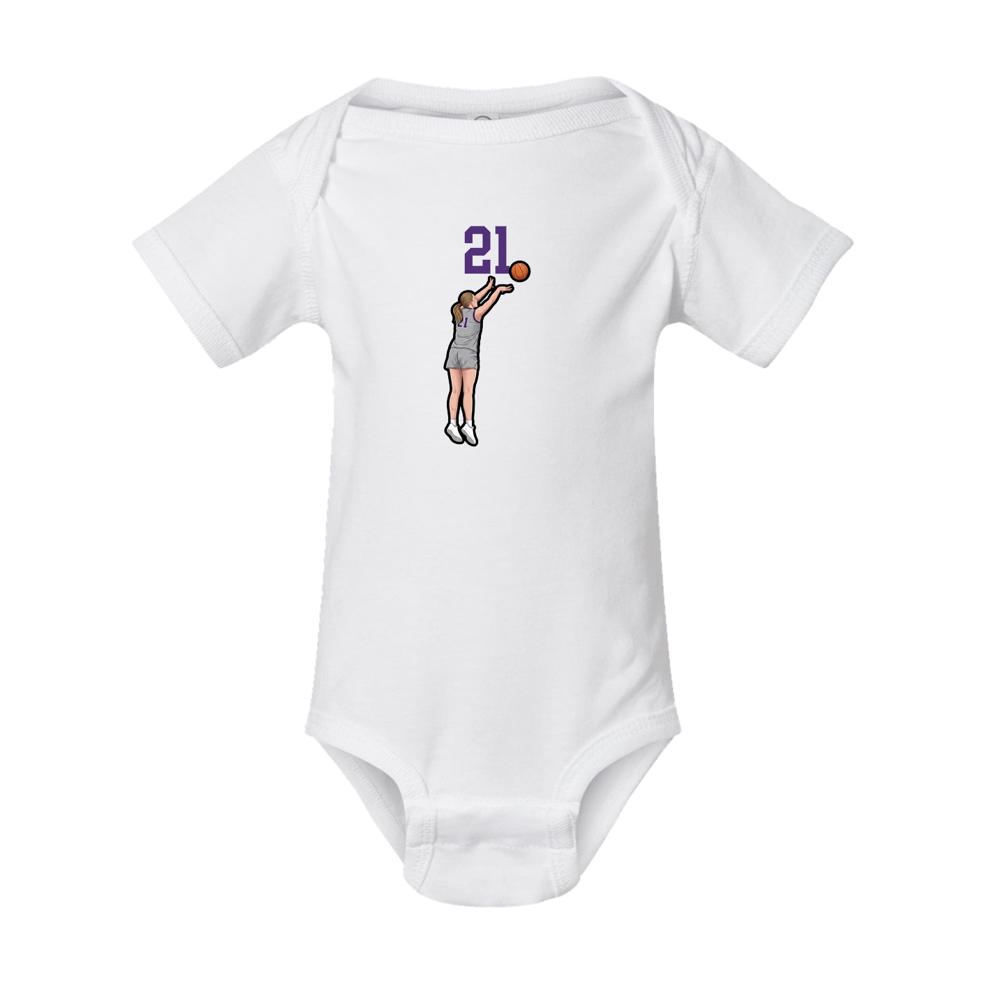 Baby Onesie — Number Top in White