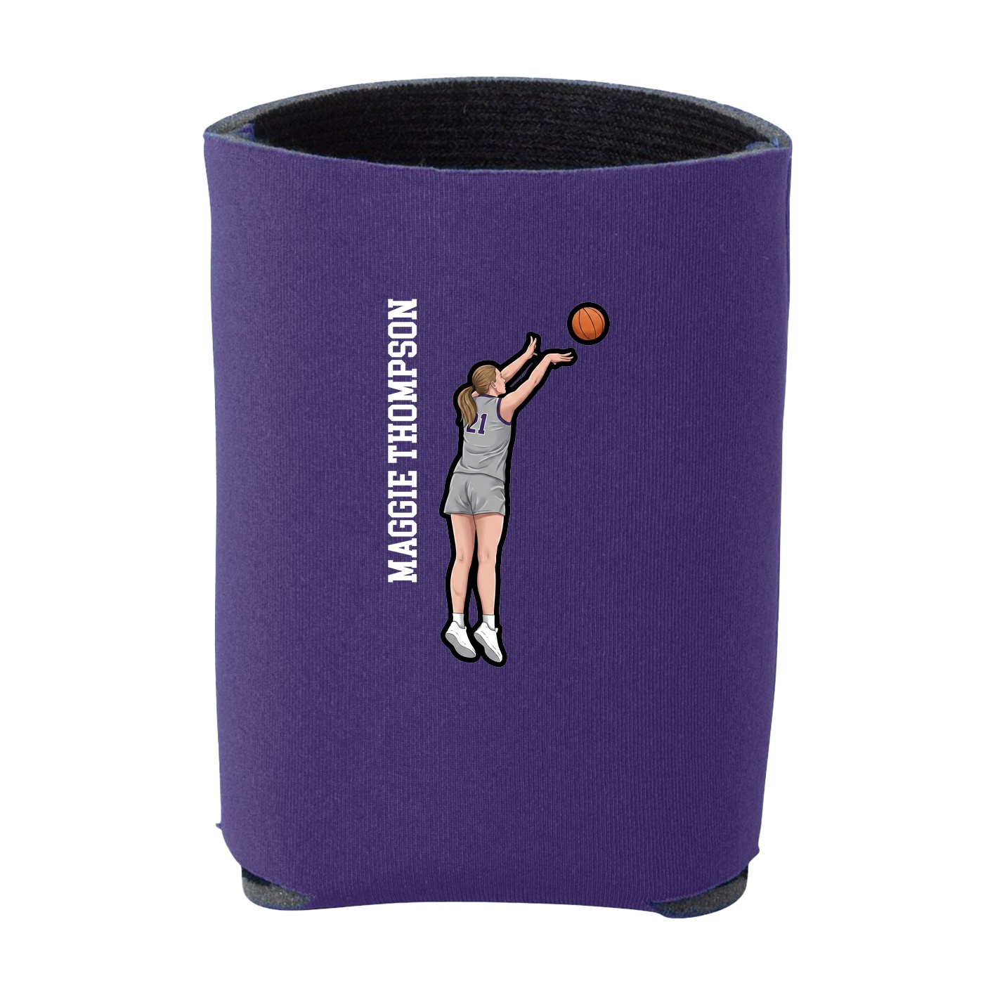 Can Holder — Name Vertical in Purple