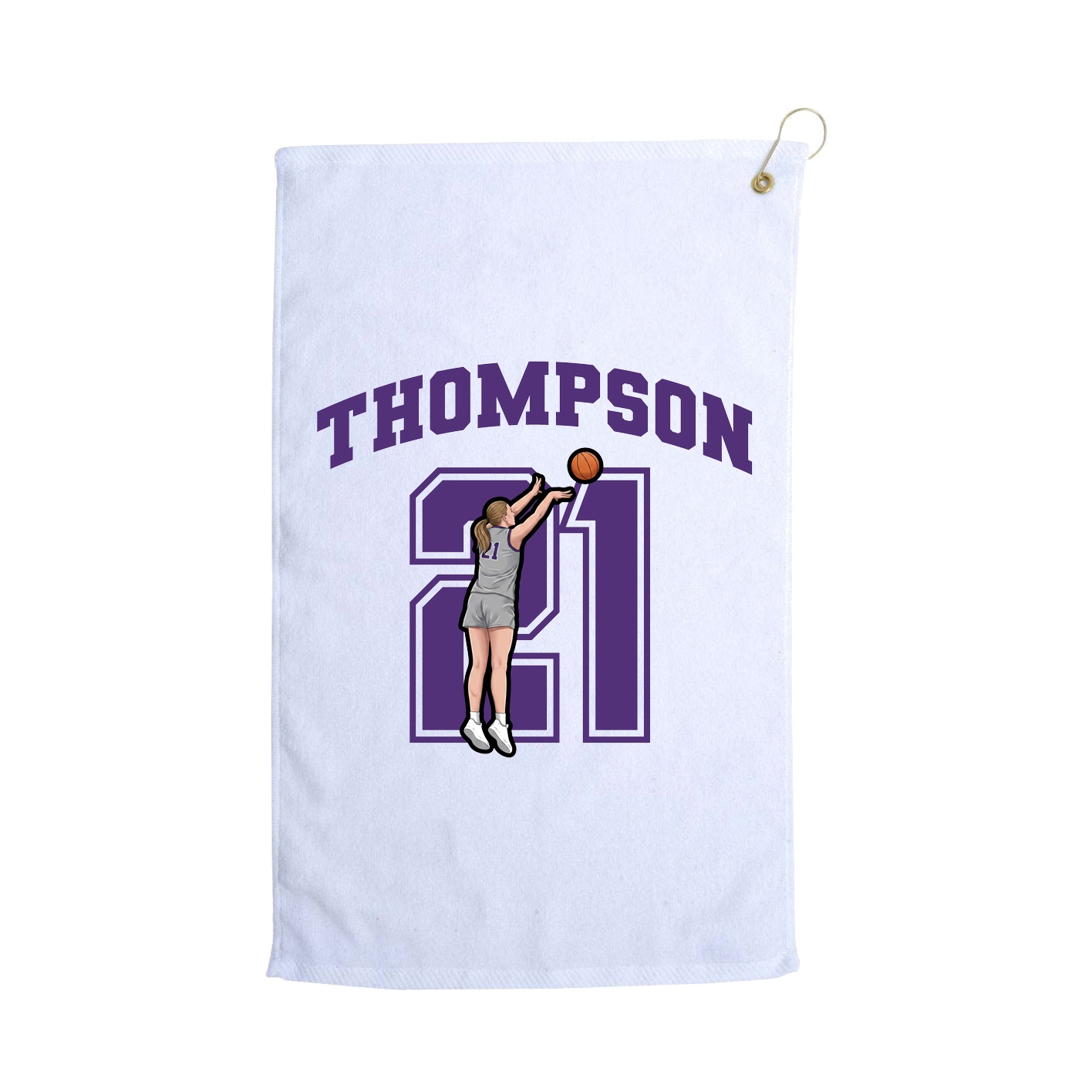 Golf Towel — Number in White