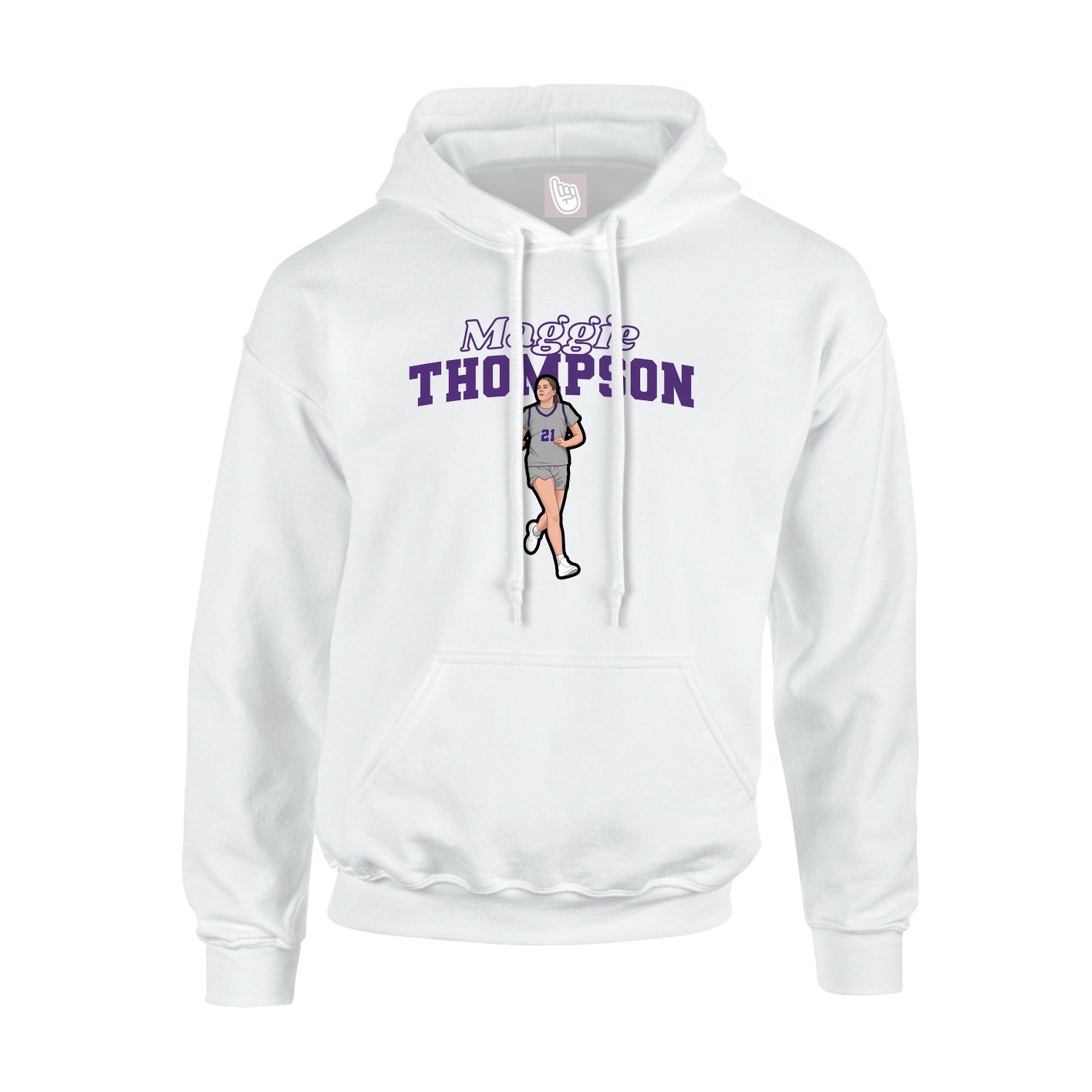Hoodie — Name Arch in White