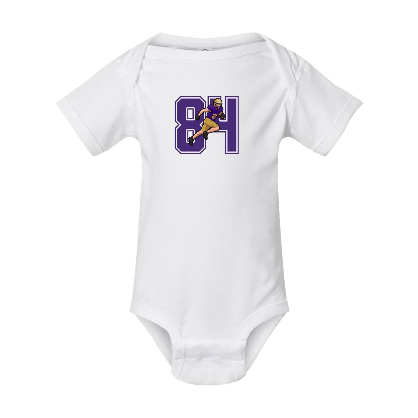 Baby Onesie — Number in White