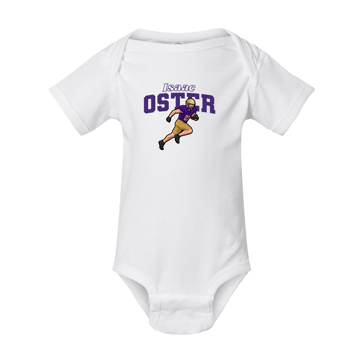 Baby Onesie — Name Arch in White