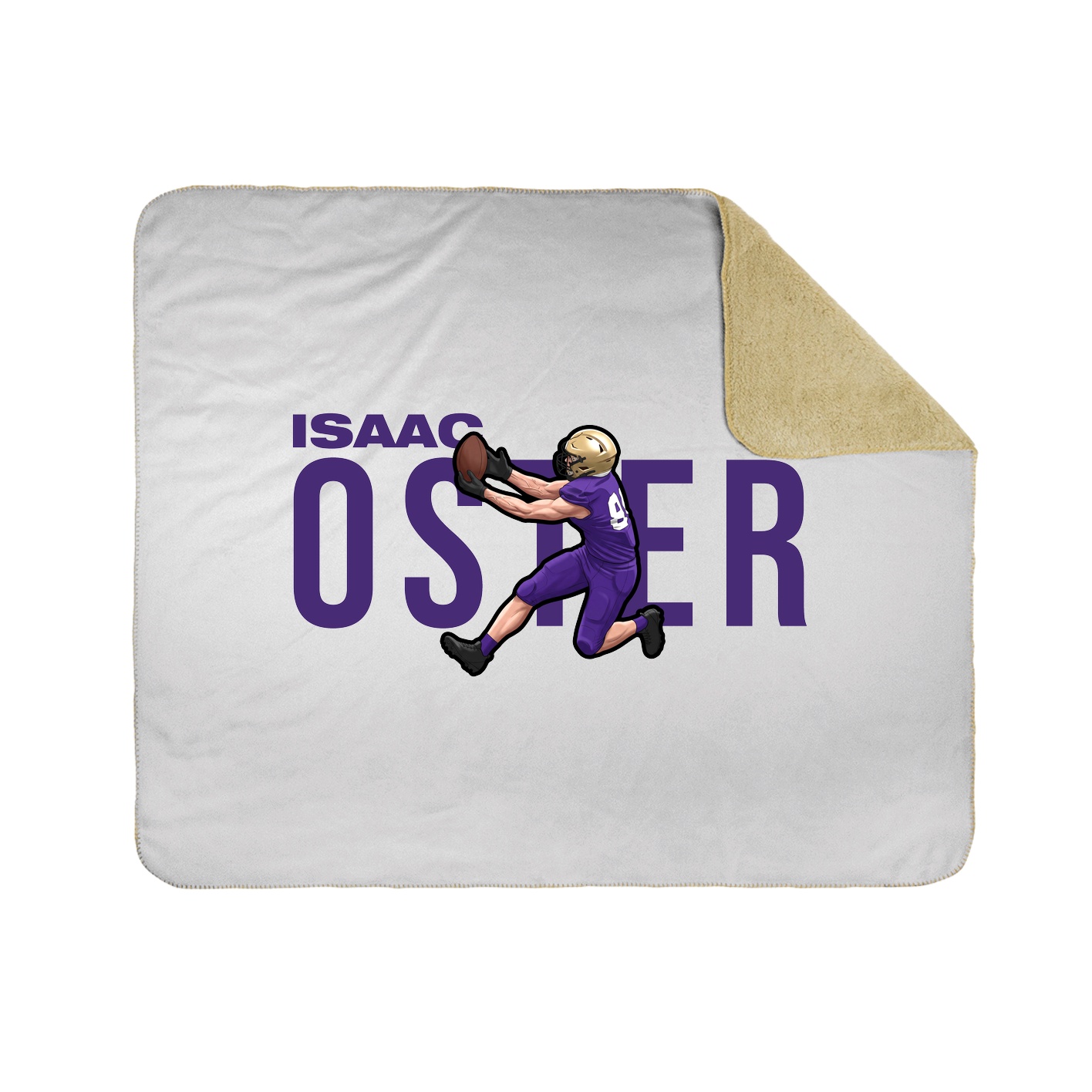 Throw Blanket — Player Name in White