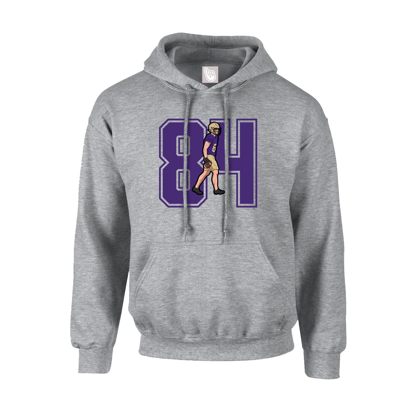 Hoodie — Number in Grey