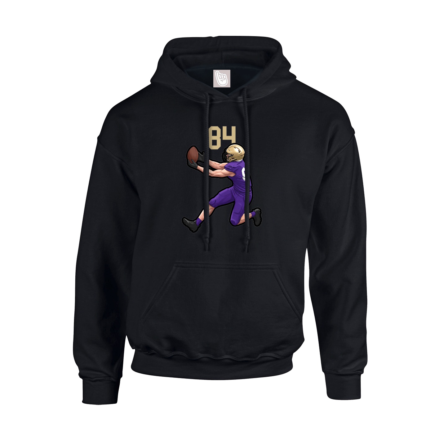 Youth Hoodie — Number Top in Black