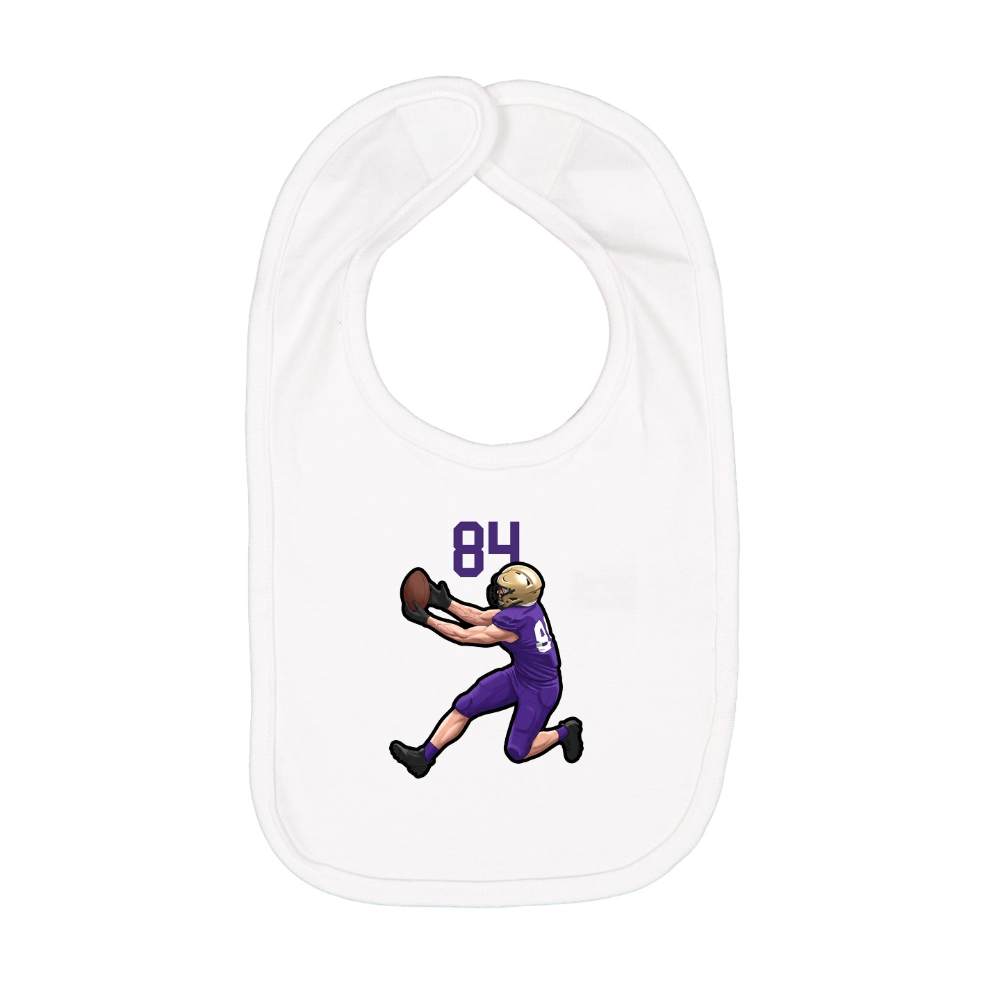 Infant Bib — Number Top in White