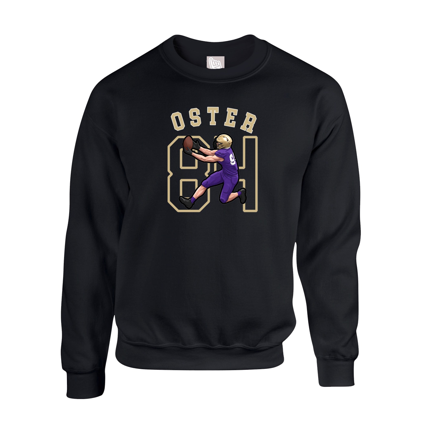 Fleece Crew — Shirsey Arch in Black
