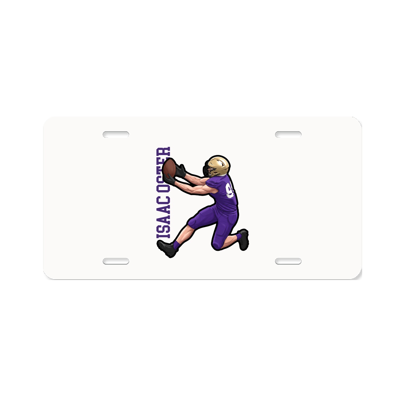 License Plate — Name Vertical in Classic
