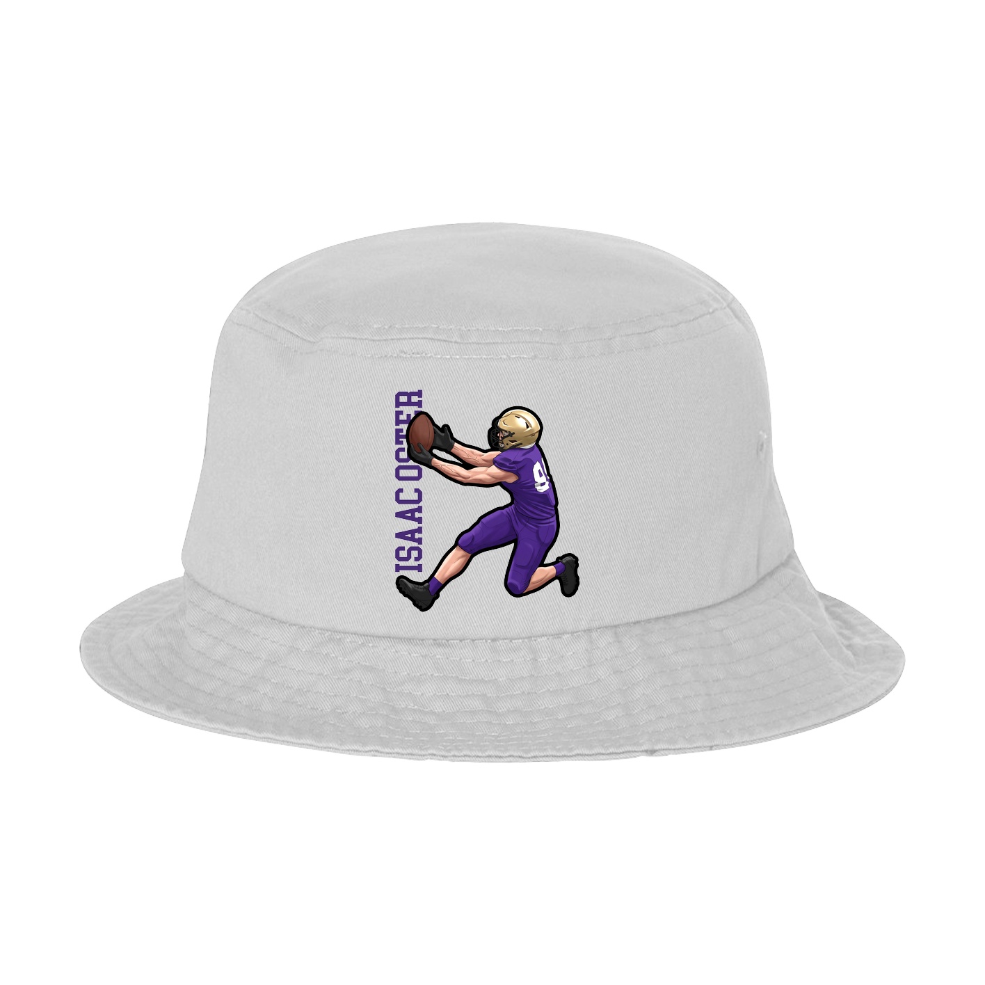 Bucket Cap — Name Vertical in White