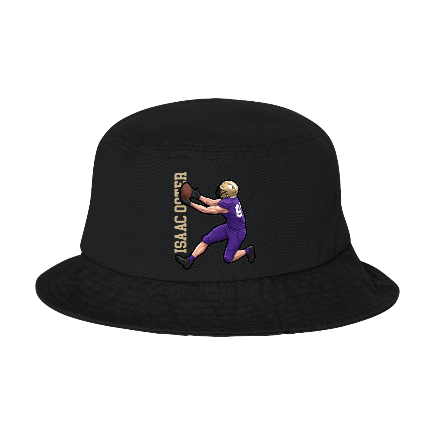 Bucket Cap — Name Vertical in Black