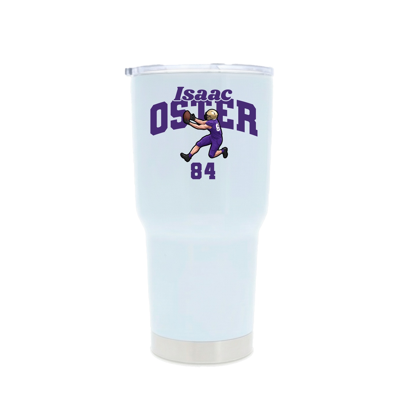 30oz Stainless Steel Tumbler — Signature Arch in White