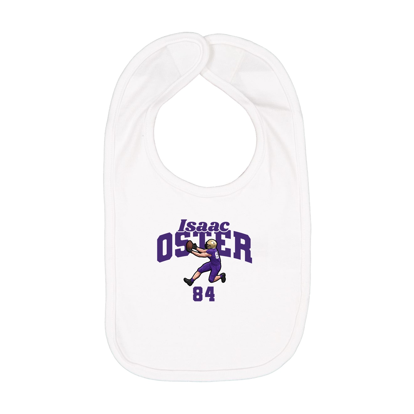 Infant Bib — Signature Arch in White