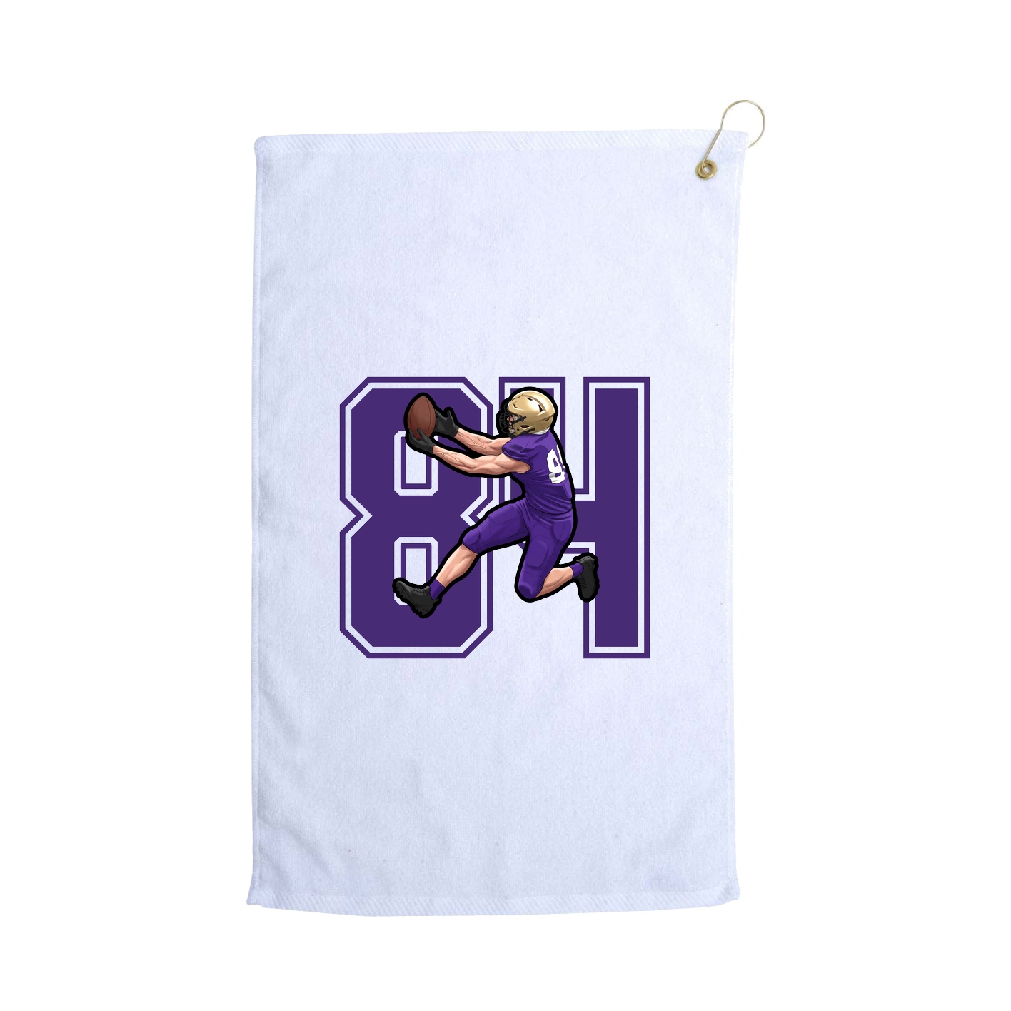 Golf Towel — Number in White