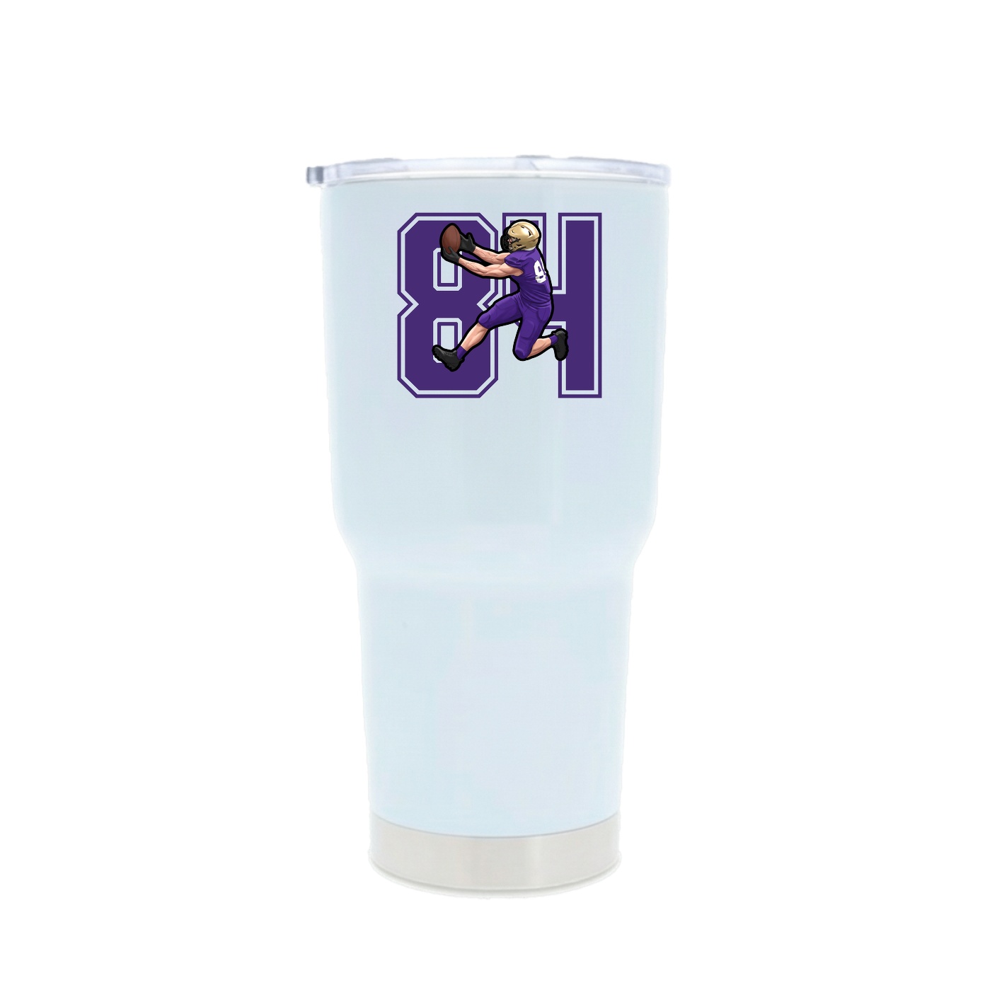 30oz Stainless Steel Tumbler — Number in White