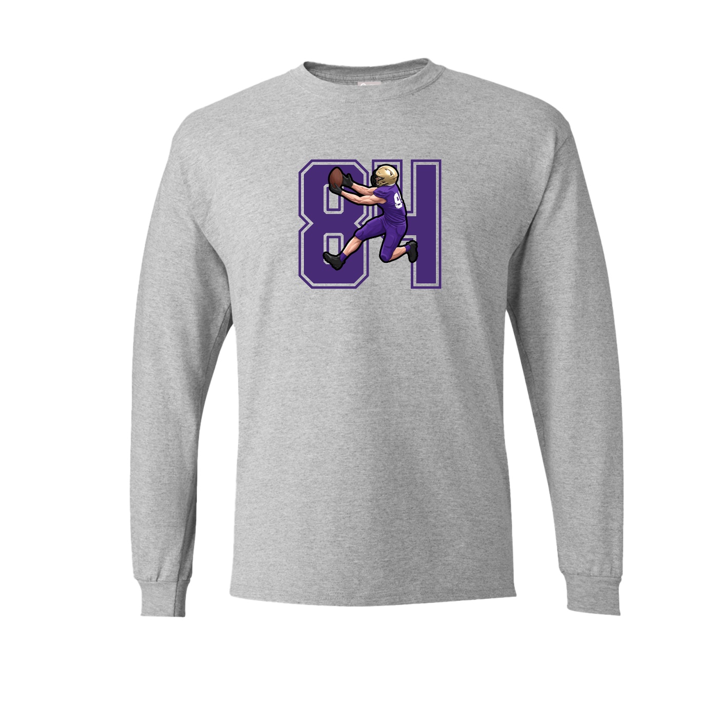 Long Sleeve Tee — Number in Grey