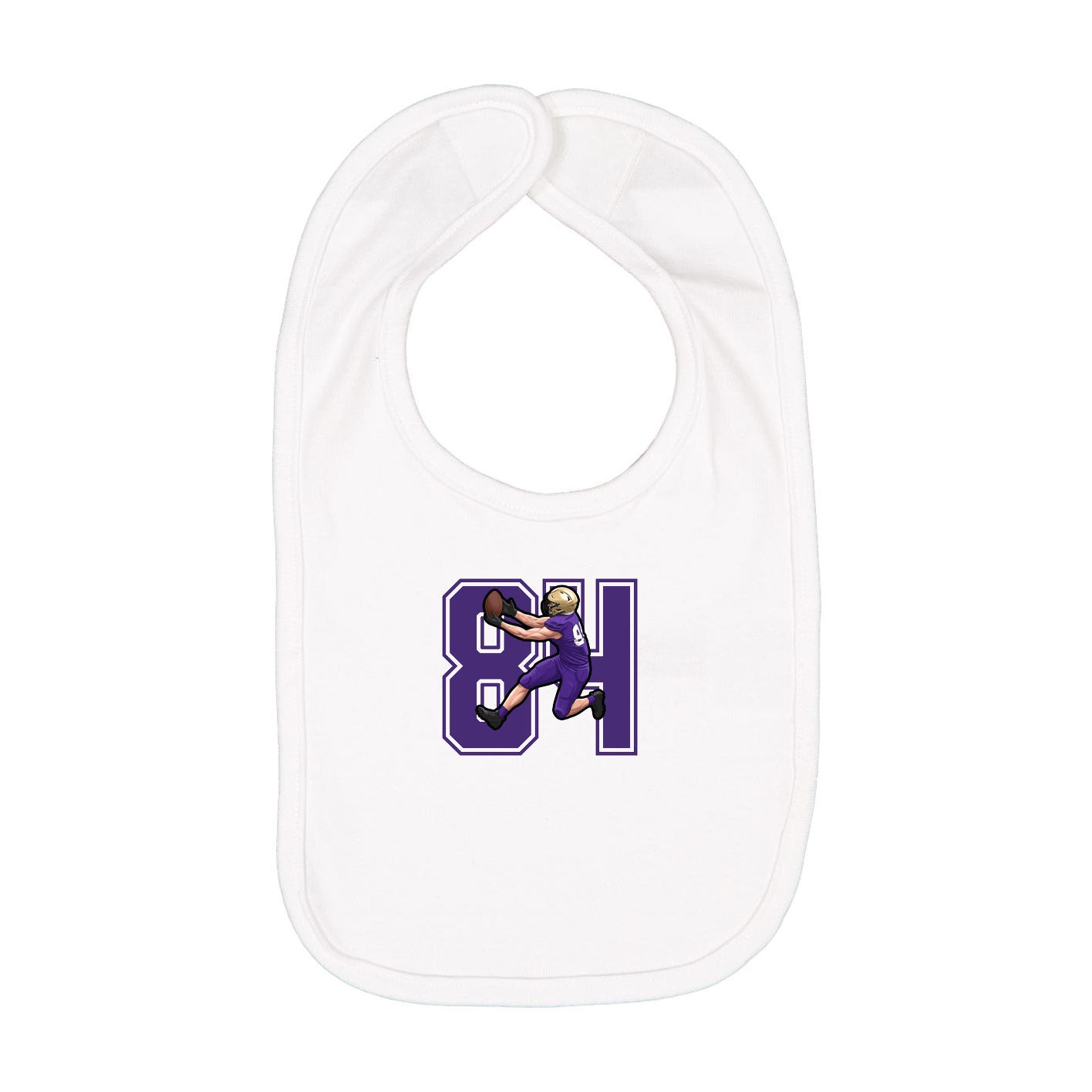 Infant Bib — Number in White
