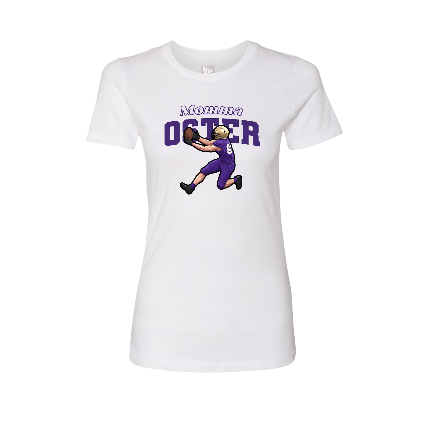 Womens Tee — Mothers Day Block in White