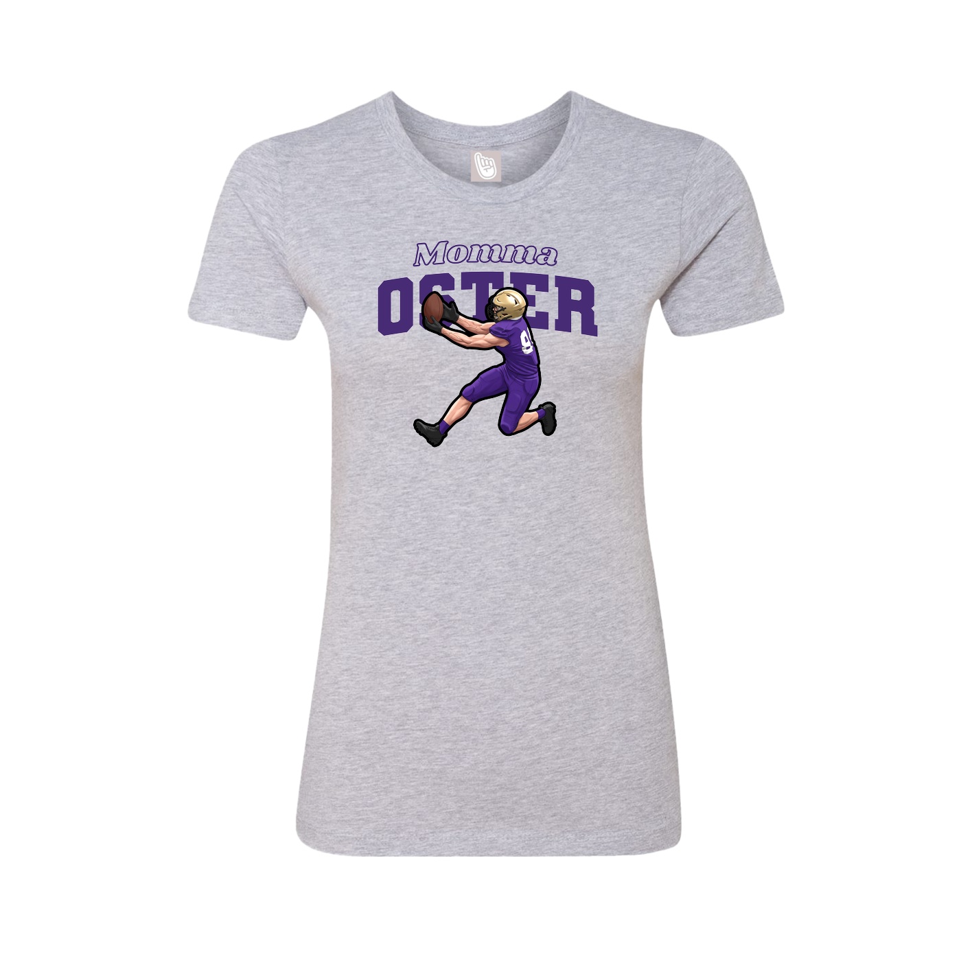 Womens Tee — Mothers Day Block in Grey