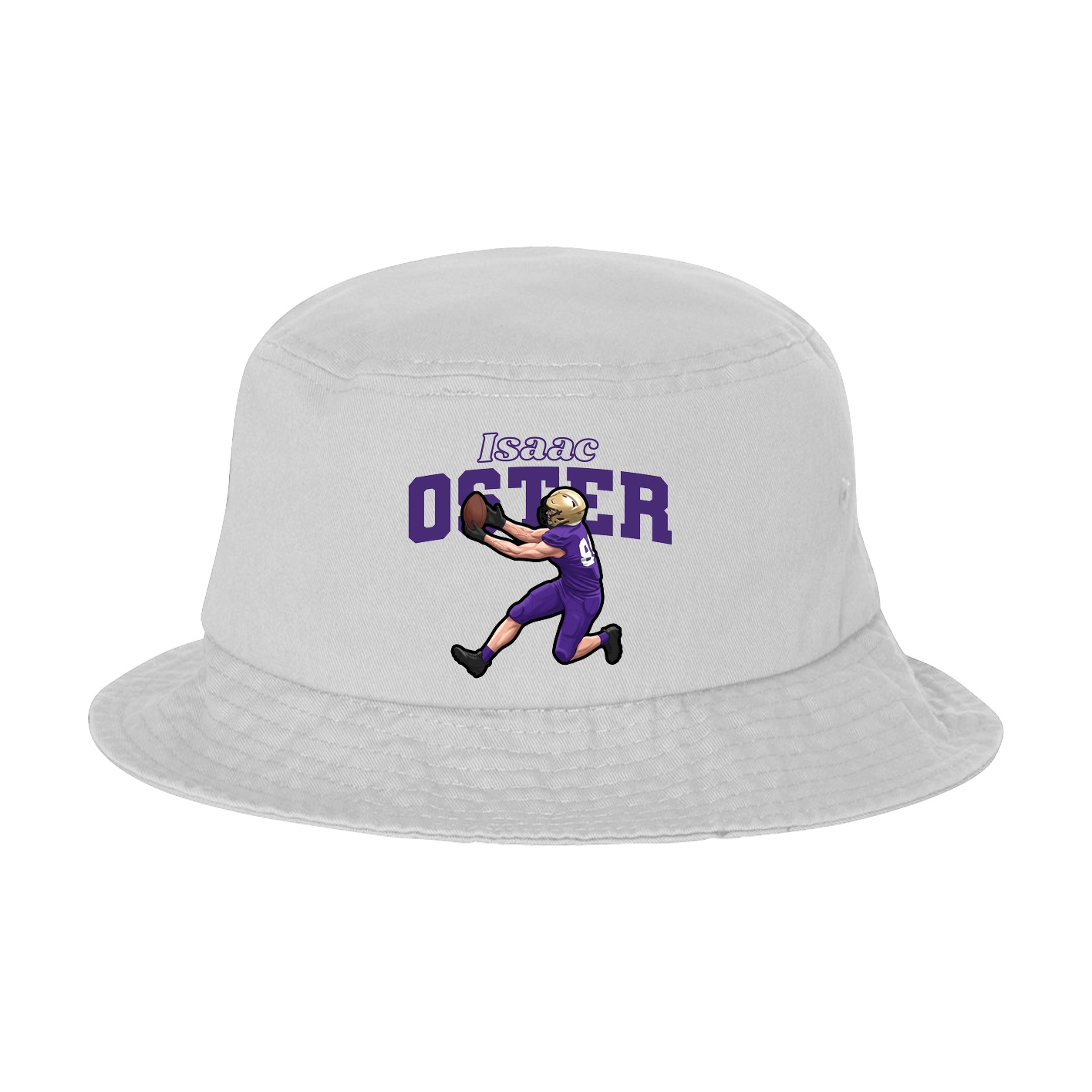 Bucket Cap — Name Arch in White
