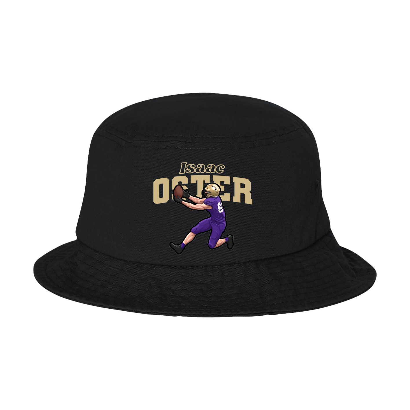 Bucket Cap — Name Arch in Black