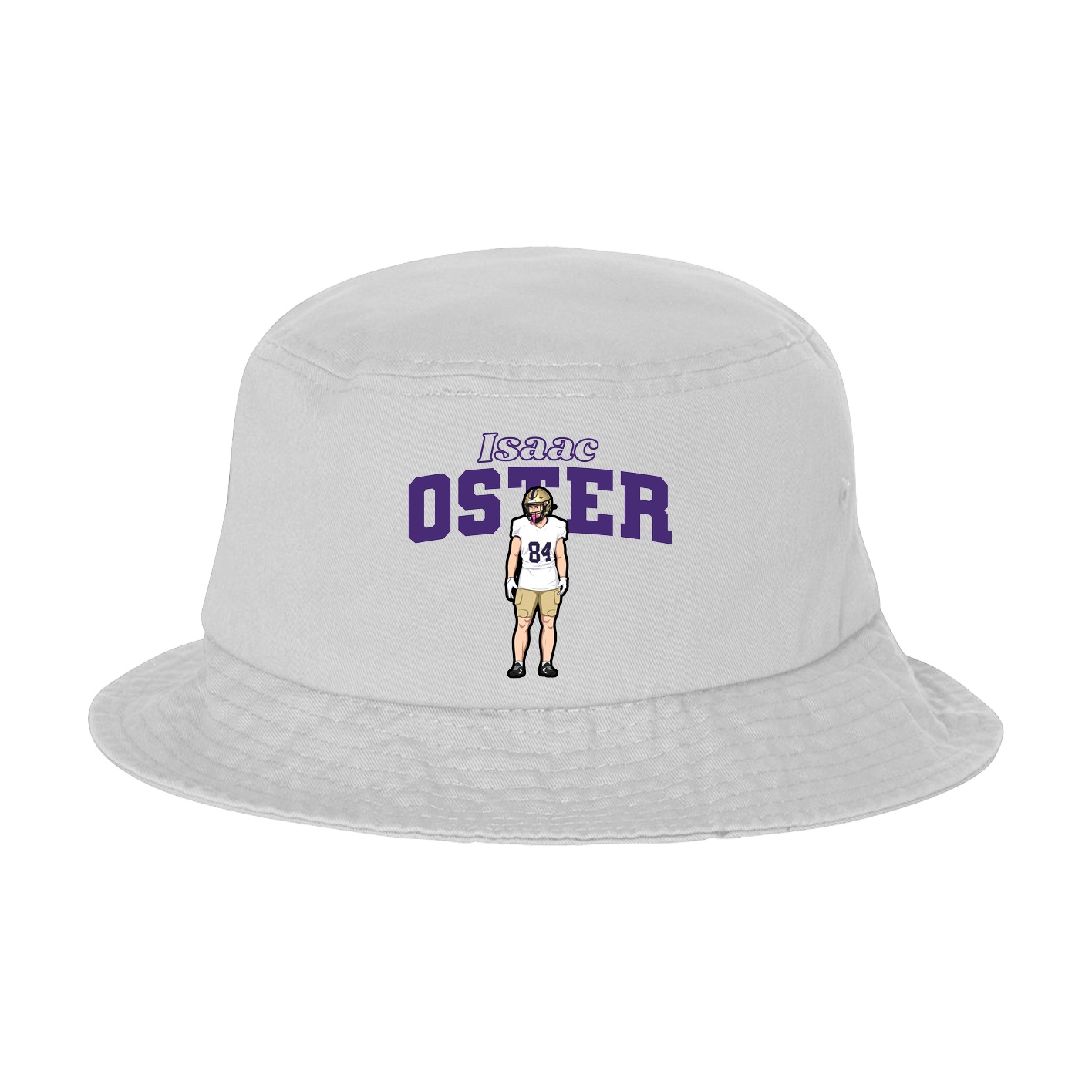 Bucket Cap — Name Arch in White