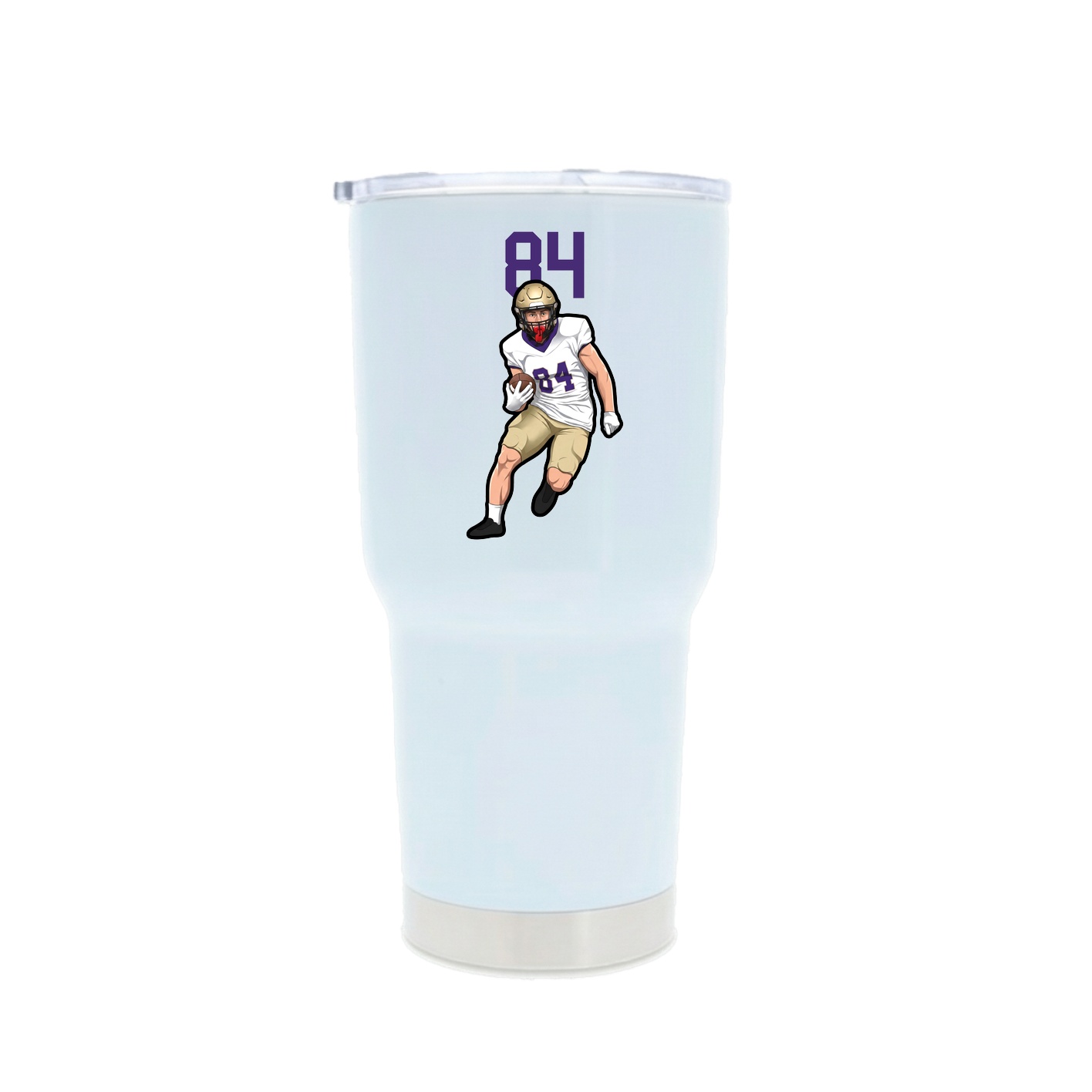 30oz Stainless Steel Tumbler — Number Top in White