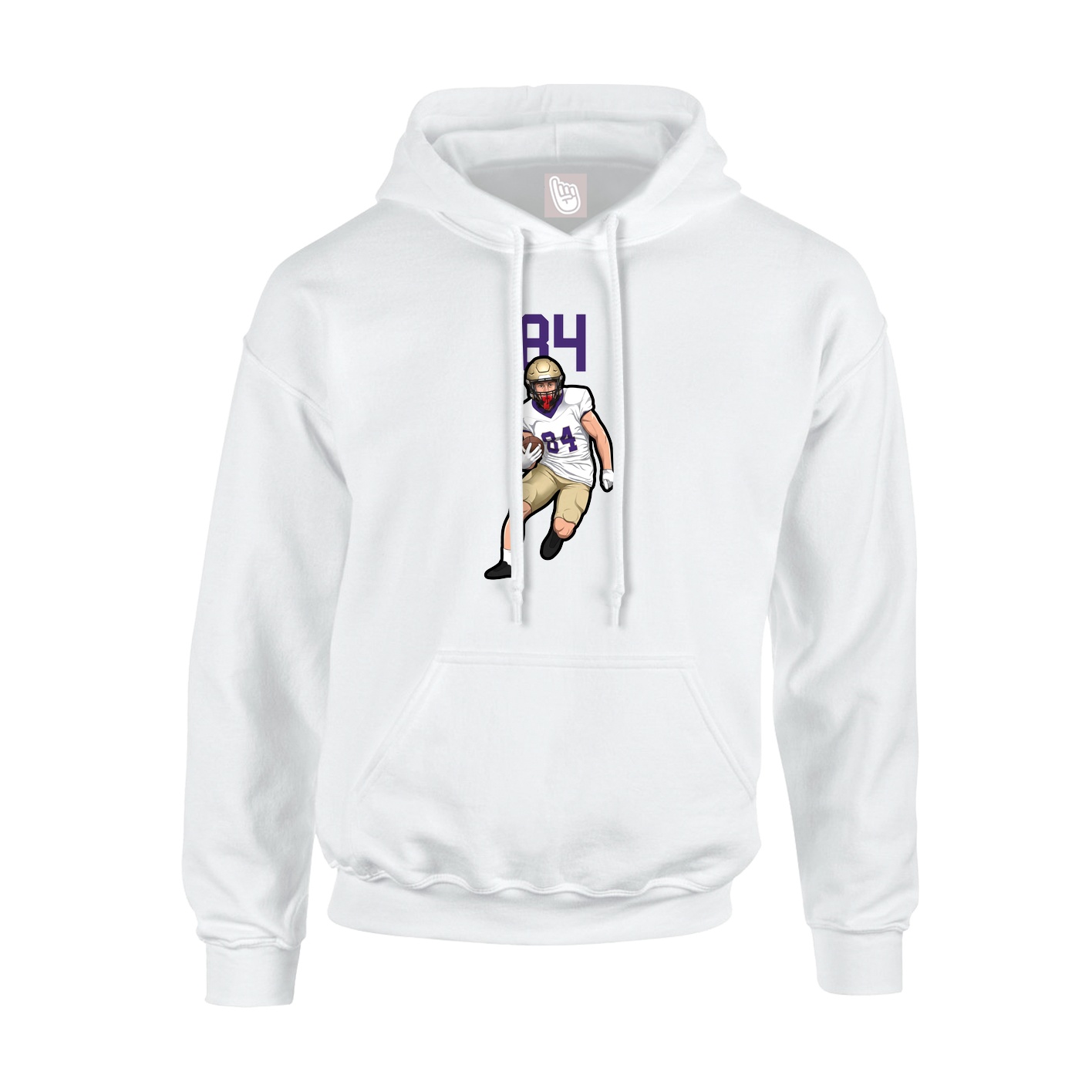 Hoodie — Number Top in White