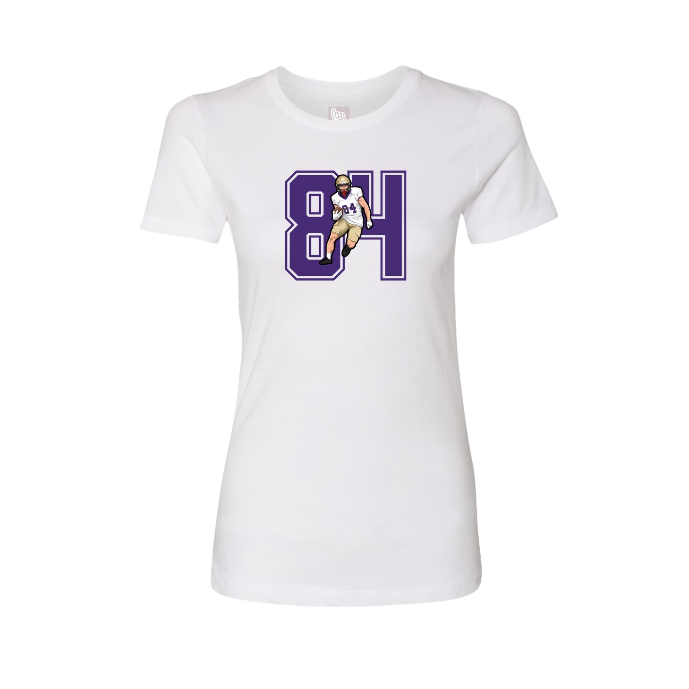 Womens Tee — Number in White