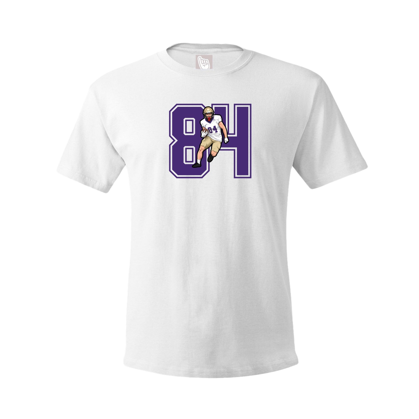Youth Tee — Number in White